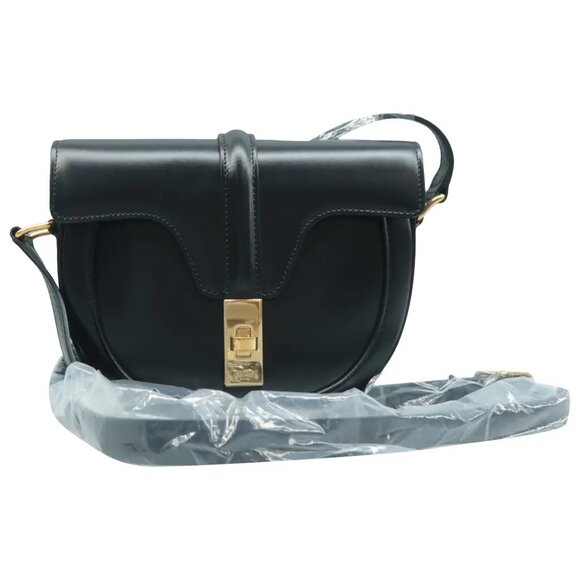 Celine Handbags - 100% Authentic CELINE Besace Black Leather Shoulder Bag